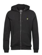 Zip Through Hoodie Tops Sweatshirts & Hoodies Hoodies Black Lyle & Sco...