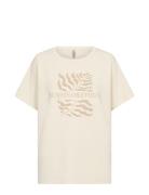 Sc-Banu Tops T-shirts & Tops Short-sleeved Cream Soyaconcept