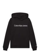 Inst. Logo Reg. Terry Hoodie Tops Sweatshirts & Hoodies Hoodies Black ...