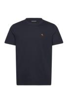 Anf Mens Knits Tops T-Kortærmet Skjorte Blue Abercrombie & Fitch