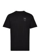 Owl Chest Tee - Gots/Vegan Tops T-Kortærmet Skjorte Black Knowledge Co...