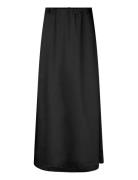 Odile Maxi Skirt Knælang Nederdel Black Second Female