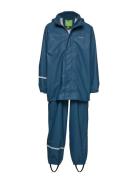 Basci Rainwear Set, Solid Outerwear Rainwear Rainwear Sets Blue CeLaVi