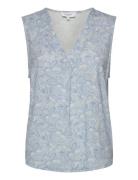 Top Tops Blouses Sleeveless Blue Rosemunde