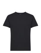 Pima Cotton Tee Tops T-Kortærmet Skjorte Black Hackett London