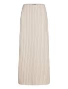 Skirt Hilda Lang Nederdel Beige Lindex