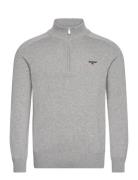 Kyle Half Zip Sweater Tops Knitwear Half Zip Jumpers Grey Sebago