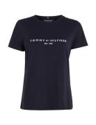 Heritage Hilfiger C-Nk Reg Tee Tops T-shirts & Tops Short-sleeved Blac...