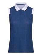 Deni Sleeveless Poloshirt Sport T-shirts & Tops Polos Blue Röhnisch