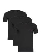 T-Shirt Rn Triplet P Designers T-Kortærmet Skjorte Black HUGO