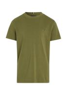 Essential Cotton Reg Fit Tee Ss Tops T-Kortærmet Skjorte Green Tommy H...