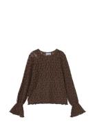 Nkfsanila Ls Top Tops Blouses & Tunics Brown Name It