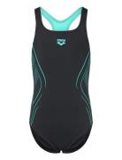 G Reflecting Swimsuit Swim Pro Back Black-Water Badedragt Badetøj Blac...