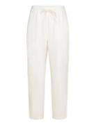 Linen Trousers Bottoms Trousers Straight Leg White Rosemunde