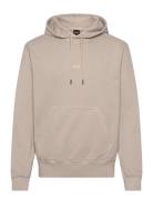 We_Dye_Hood Tops Sweatshirts & Hoodies Hoodies Beige BOSS