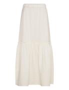 Skirt Andrea Lang Nederdel Cream Lindex