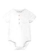 Cotton Bodysuit Buttons Bodies Short-sleeved White Mango