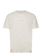 Monologo Tee Tops T-Kortærmet Skjorte Cream Calvin Klein Jeans