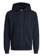 Jjebradley Sweat Zip Hood Noos Tops Sweatshirts & Hoodies Hoodies Navy...