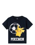 Nmmjillis Pokemon Ss Top Box Sky Tops T-Kortærmet Skjorte Navy Name It