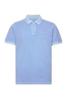 Sunfaded Pique Ss Rugger Tops Polos Short-sleeved Blue GANT