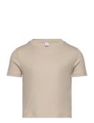 Top Rosie Basic Tops T-Kortærmet Skjorte Beige Lindex