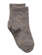 Wool Rib Socks Sokker Strømper Brown Mp Denmark