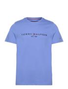 Tommy Logo Tee Tops T-Kortærmet Skjorte Blue Tommy Hilfiger