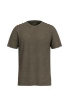 Slhaspen Slub Ss O-Neck Tee Noos Tops T-Kortærmet Skjorte Khaki Green ...