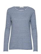 Nobel Ls Stripe 3173 Tops T-shirts & Tops Long-sleeved Blue Samsøe Sam...