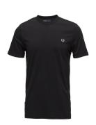 Ringer T-Shirt Tops T-Kortærmet Skjorte Black Fred Perry