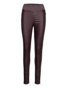 Fqshantal-Pa-Cooper Bottoms Trousers Leather Leggings-Bukser Brown FRE...