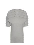 4Pk Basic Tee S/S Tops T-Kortærmet Skjorte Grey Lindbergh