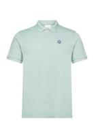 Rowan Basic Polo - Gots/Vegan Tops Polos Short-sleeved Blue Knowledge ...