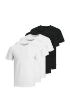 Jjeorganic Basic Tee Ss O-Ne 5Pk Mp Noos Tops T-Kortærmet Skjorte Blac...
