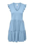 Onlmay Cap Sleeves Frill Dress Kort Kjole Blue ONLY