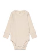 Body Basic Rib Bodies Long-sleeved Beige Lindex