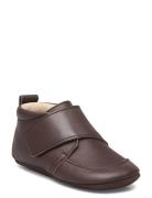 Baby Leather Slippers Slippers Hjemmesko Brown En Fant