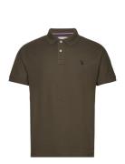 Uspa Polo Alfred Men Tops Polos Short-sleeved Khaki Green U.S. Polo As...