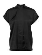 Dante6-Opium Top Tops Blouses Short-sleeved Black Dante6