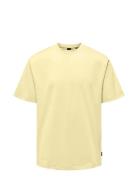 Onsfred Life Rlx Ss Tee Noos Tops T-Kortærmet Skjorte Yellow ONLY & SO...