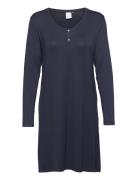 Jacqueline Long-Sleeved Dress Knælang Kjole Navy CCDK Copenhagen