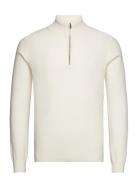 Gunvald Tops Knitwear Half Zip Jumpers White SIR Of Sweden