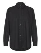 Vmmymilo Ls Shirt Wvn Ga Tops Shirts Long-sleeved Black Vero Moda