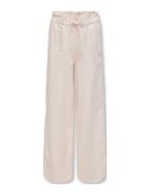 Kogcaro Pb Wide Linen Bl Pant Wvn Bottoms Trousers Pink Kids Only