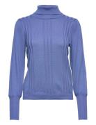 Srmorgan Rollneck Knit Tops Knitwear Turtleneck Blue Soft Rebels