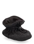 Glitter Textile Slippers Slippers Hjemmesko Black Melton