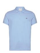 Slim Shield Ss Pique Polo Tops Polos Short-sleeved Blue GANT