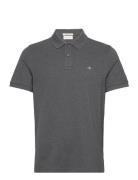 Reg Shield Ss Pique Polo Tops Polos Short-sleeved Grey GANT