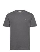 Reg Shield Ss T-Shirt Tops T-Kortærmet Skjorte Grey GANT